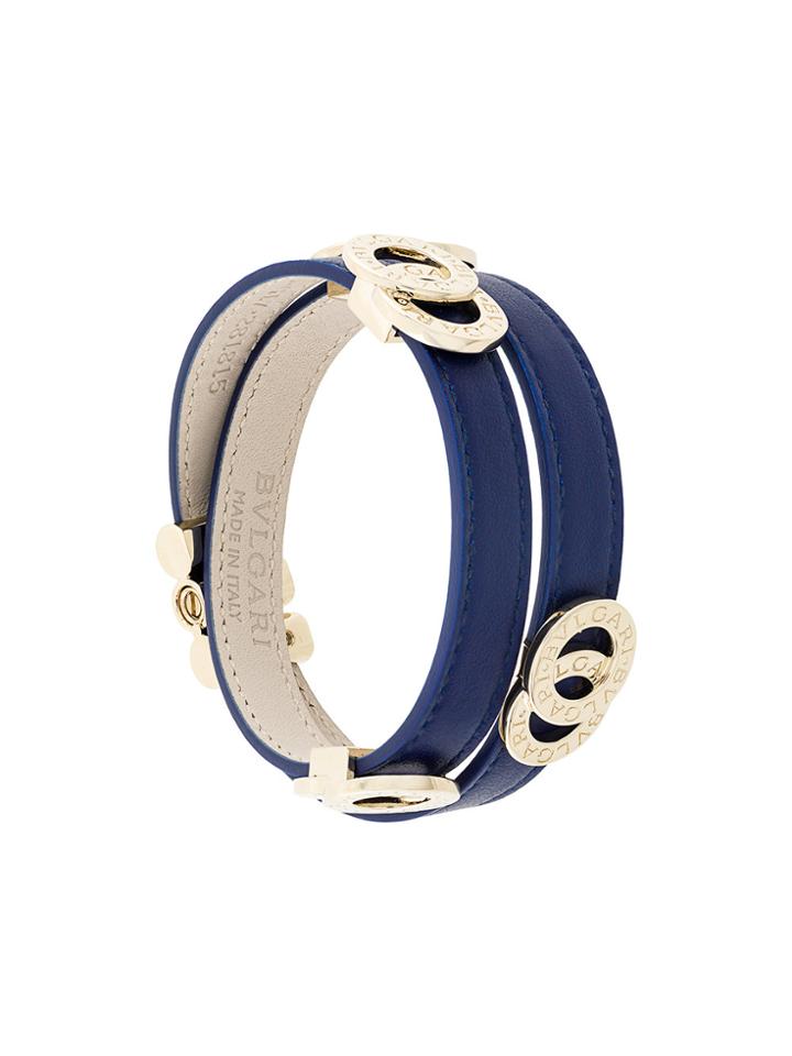 Bulgari Logo Double-coiled Bracelet - Blue