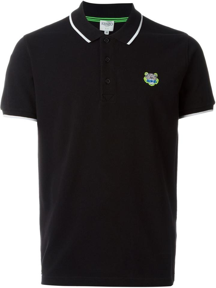 Kenzo 'tiger' Polo Shirt, Men's, Size: Xl, Black, Cotton
