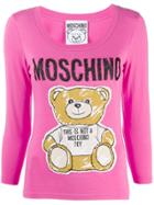 Moschino Teddy Bear Patch Sweatshirt - Pink