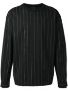 Juun.j Pin Stripe Sweatshirt, Size: 48, Black, Wool/cotton