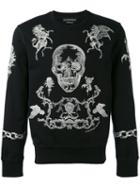 Alexander Mcqueen - Embroidered Sweater - Men - Cotton - L, Black, Cotton