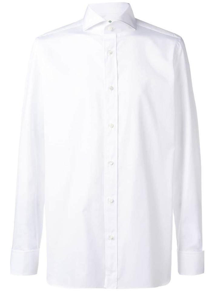 Borrelli Plain Button Shirt - White