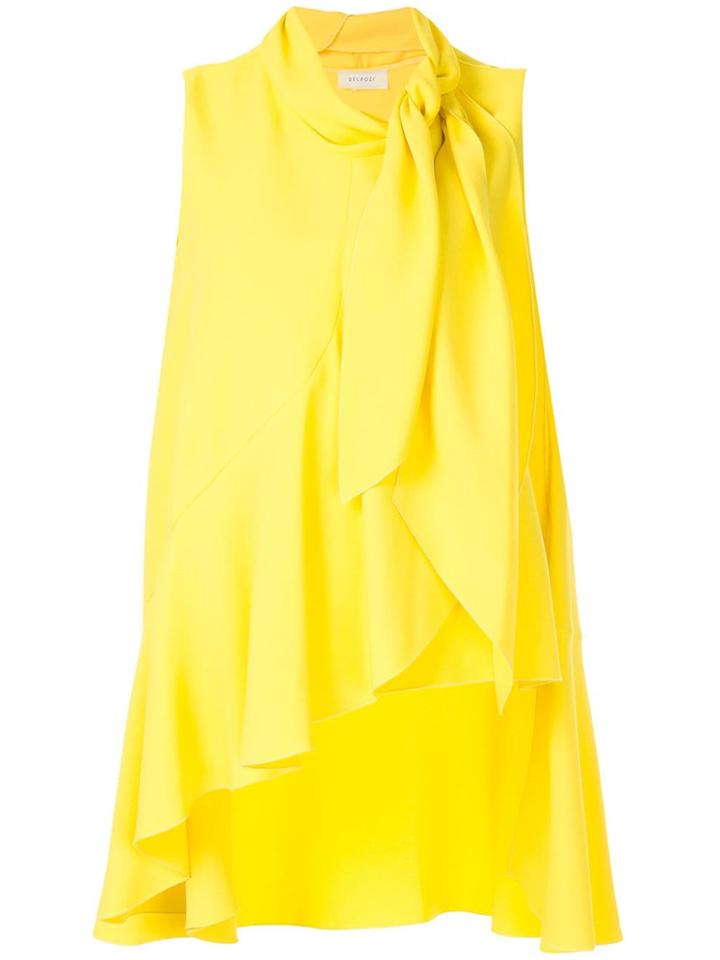 Delpozo Asymmetric Vest Top - Yellow