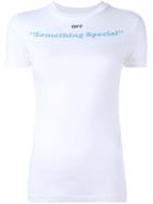 Off-white 'something Special' Print T-shirt, Size: Large, White, Cotton/lyocell