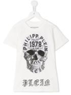 Philipp Plein Kids Skull Print T-shirt, Boy's, Size: 12 Yrs, Nude/neutrals
