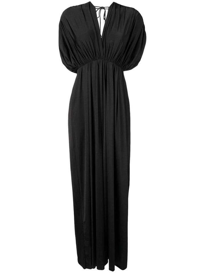 Fisico V-neck Maxi Dress - Black