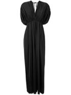 Fisico V-neck Maxi Dress - Black