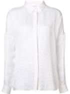 Anine Bing Striped Shirt, Women's, Size: Xs, White, Silk