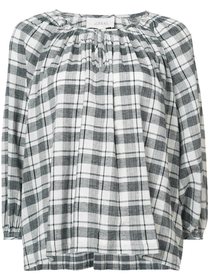 The Great Dreamer Checked Blouse - Black