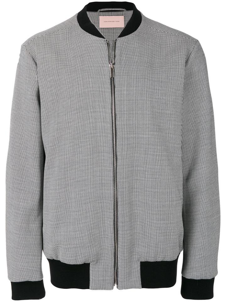 Christopher Kane Houndstooth Bomber Jacket - Black