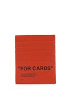 Off-white Slogan Print Cardholder - Orange