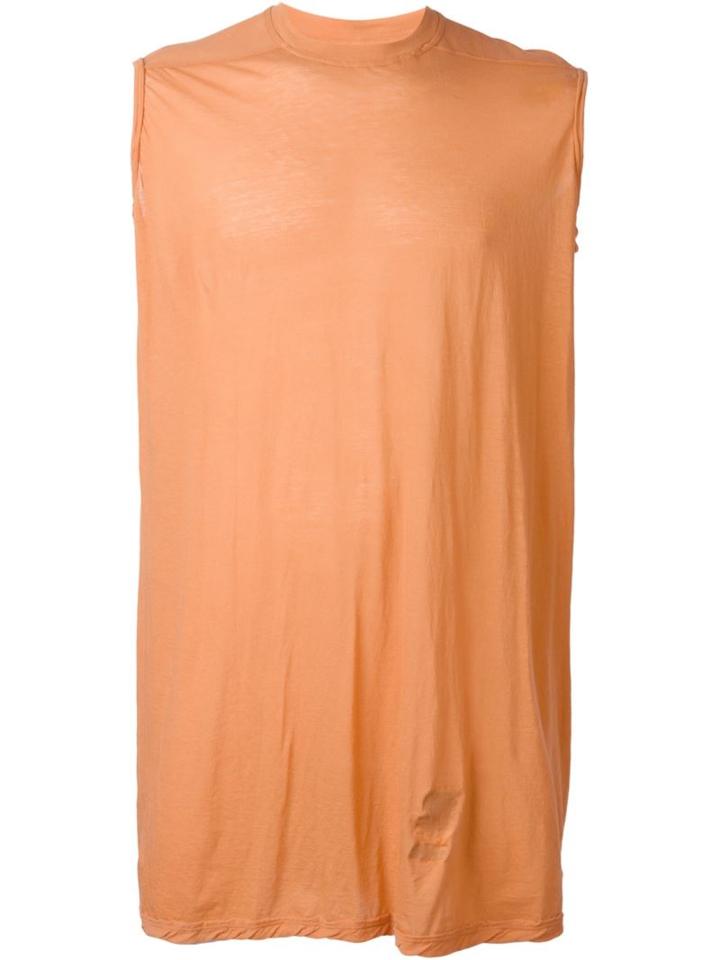 Rick Owens Drkshdw Loose Fit Tank Top, Men's, Yellow/orange, Cotton
