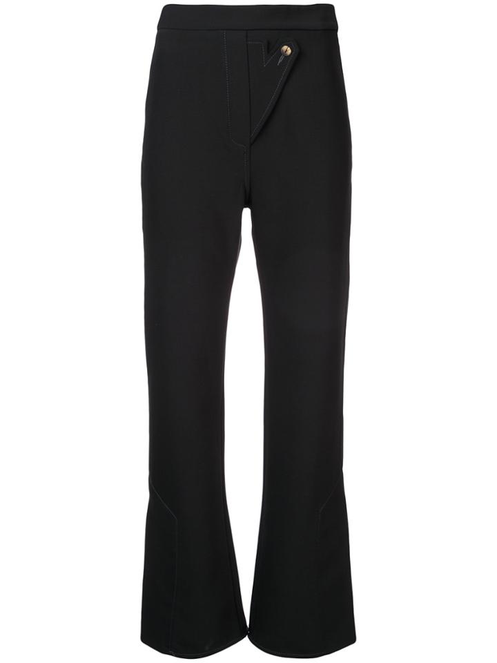 Ellery Wright And Wrong Flared Trousers - Black