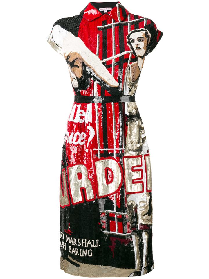 Olympia Le-tan Abstract Print Dress - Black