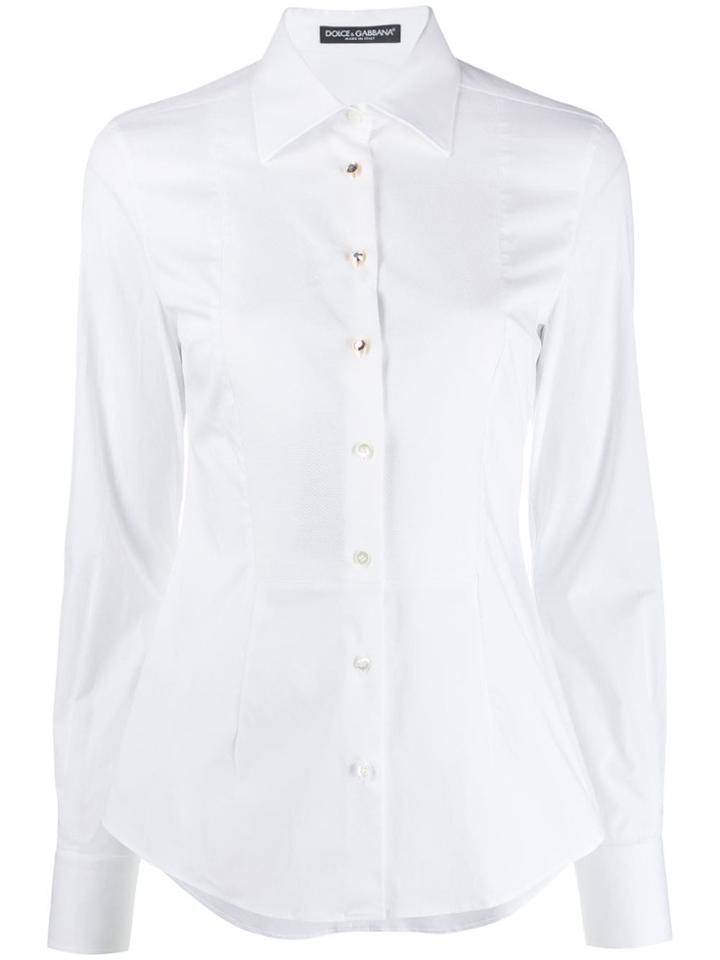 Dolce & Gabbana Fitted Waist Shirt - White