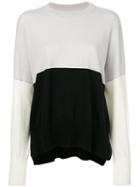 Mm6 Maison Margiela - Colour Block Jumper - Women - Wool - M, Grey, Wool