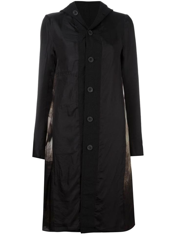 Rundholz 'masters' Printed Reversible Coat, Women's, Size: Small, Black, Acetate/cupro/virgin Wool/viscose