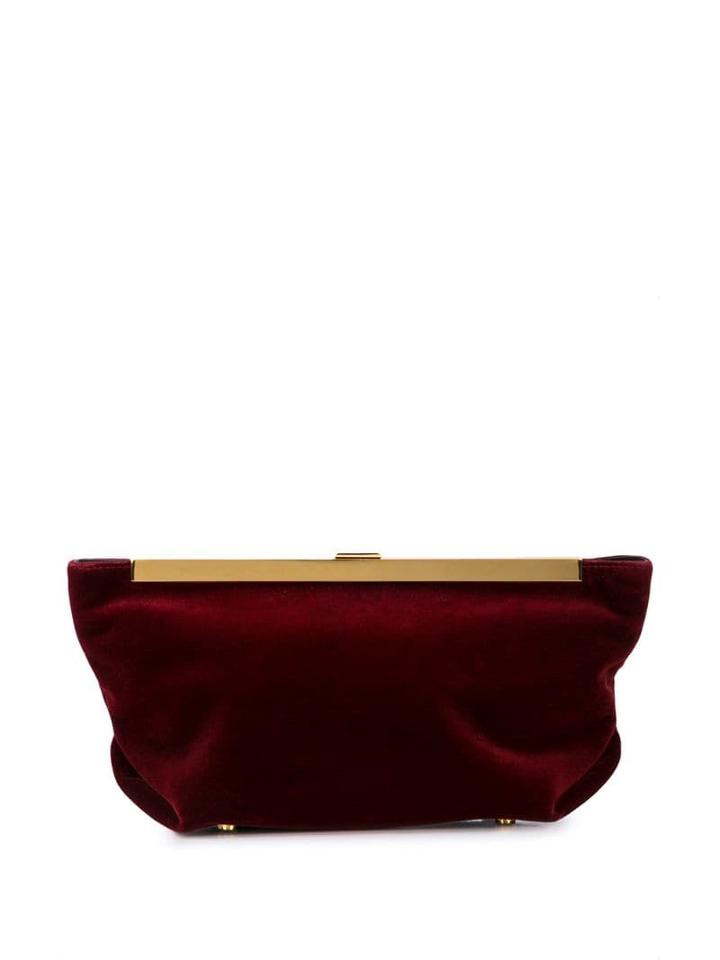 Khaite The Envelope Pleat Clutch Bag - Red