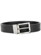 Emporio Armani Patterned Buckle Belt - Black