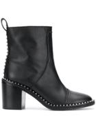 Zadig & Voltaire Studded Ankle Boots - Black