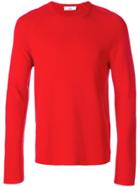Ami Alexandre Mattiussi Crew Neck Raglan Sleeves Sweater - Red