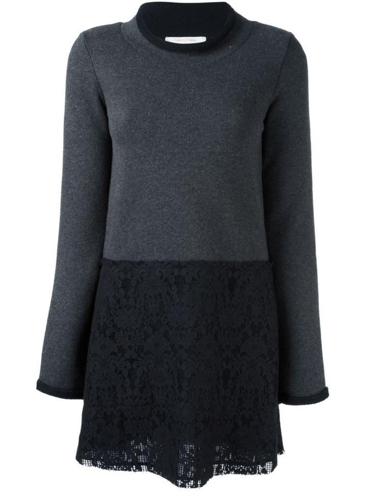 See By Chloé Floral Lace Panel Knit Dress