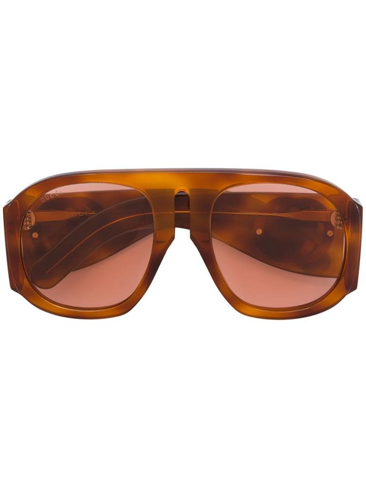 Gucci Eyewear Round Frame Sunglasses - Yellow