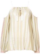Zeus+dione Cold Shoulder Blouse - Nude & Neutrals
