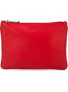 Jil Sander Classic Medium Clutch, Women's, Red, Calf Leather