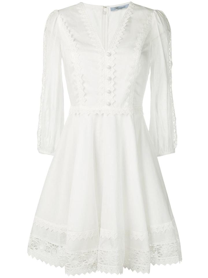 Blumarine Lace Hem Mini Dress - White