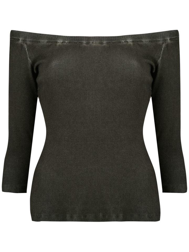 Mara Mac Off The Shoulder Top - Green