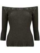 Mara Mac Off The Shoulder Top - Green