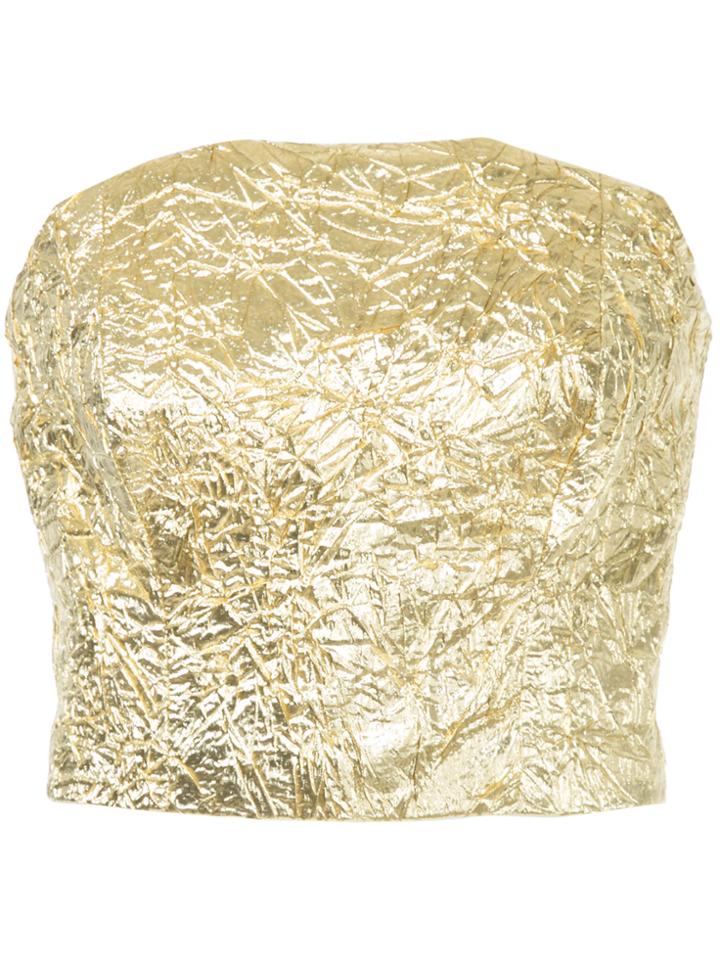 Bambah Crinkle Tube Top - Metallic