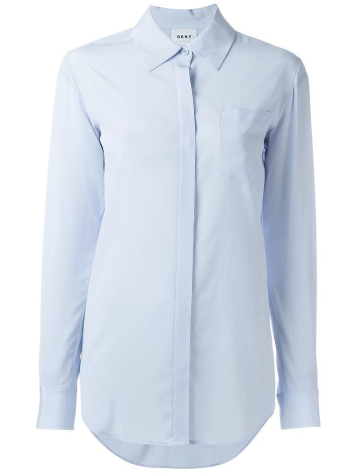 Dkny Classic Shirt, Women's, Size: S, Blue, Silk/spandex/elastane
