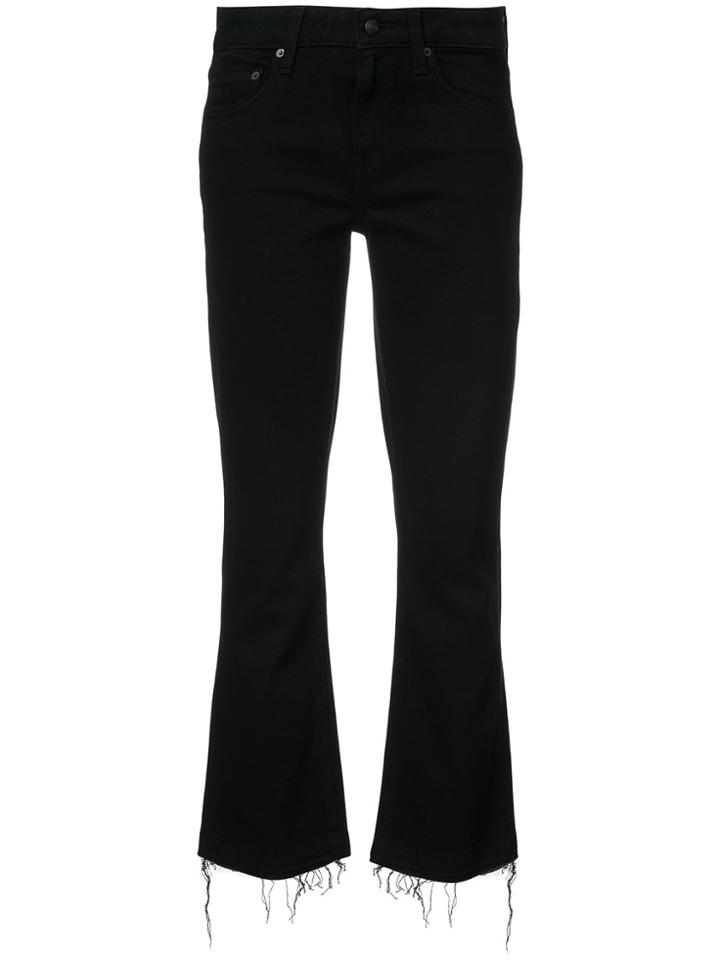 Derek Lam 10 Crosby Gia Mid-rise Cropped Flare - Black