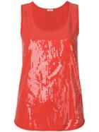 P.a.r.o.s.h. Sequin Vest Top - Red