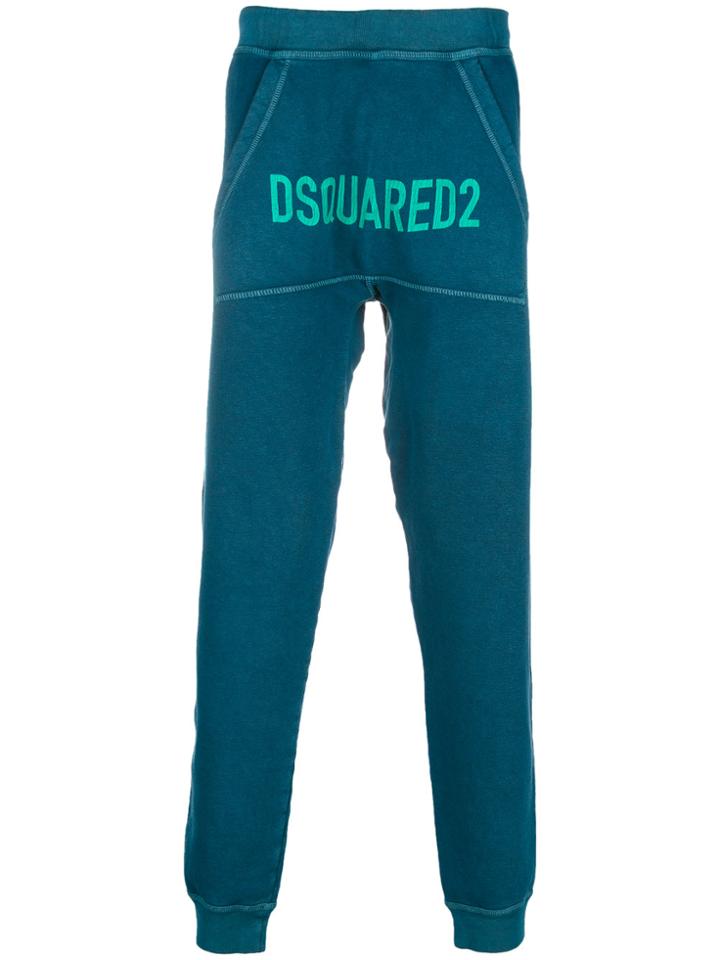 Dsquared2 Logo Print Sweatpants - Blue