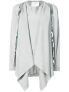 Oscar De La Renta Sequin-embellished Draped Jumper - Grey