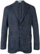 Boglioli Woven Two-button Blazer, Men's, Size: 50, Blue, Silk/linen/flax/cotton/cupro