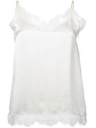 H Beauty & Youth Lace Detail Top, Women's, Size: Small, White, Acetate