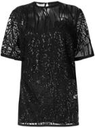 Elie Saab Embroidered Sequin Blouse - Black