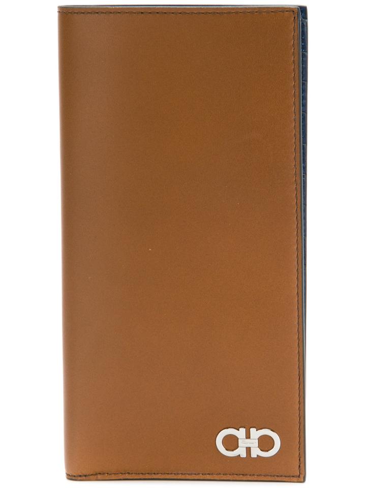 Salvatore Ferragamo Double Gancio Breast Wallet - Brown