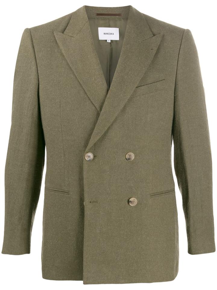 Nanushka Double-breasted Blazer - Green