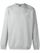 Nike Logo Embroidered Sweatshirt - Grey