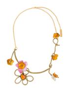 Marni Floral Applique Necklace - Metallic