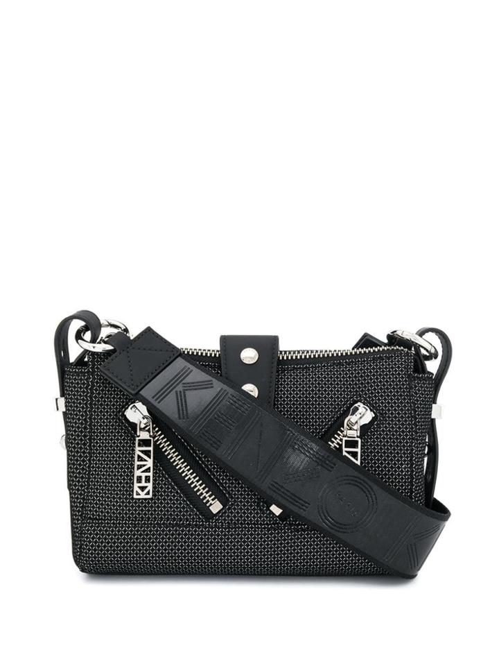Kenzo Patterned Mini Shoulder Bag - Black