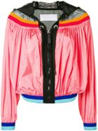No Ka' Oi Colour-block Zipped Jacket - Pink & Purple