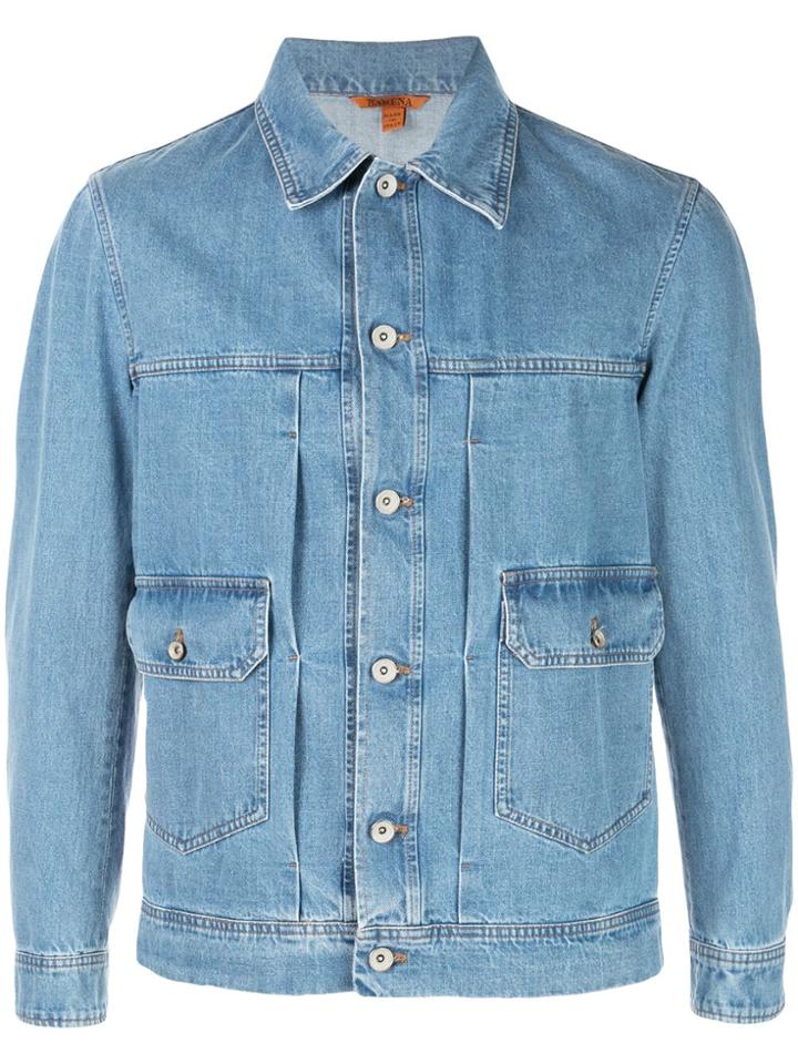 Barena Flap Pocket Denim Jacket - Blue