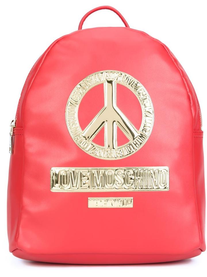 Love Moschino Peace Plaque Backpack