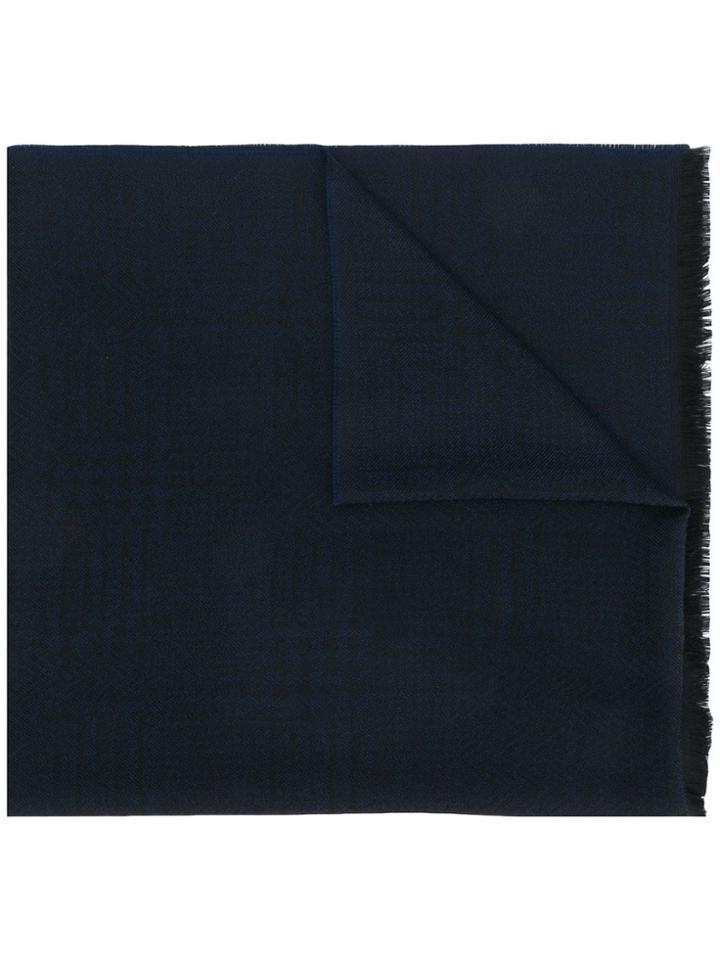 Z Zegna Printed Scarf - Blue